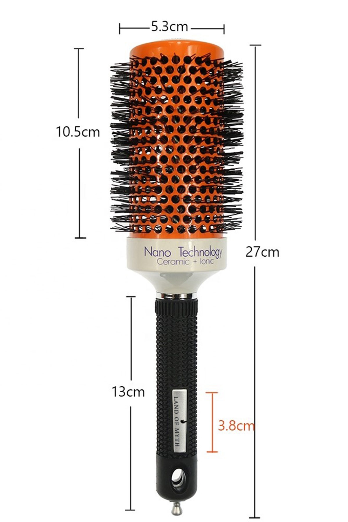 53 mm - Lom1304 Nano Teknoloji Seramik + İyonik Termal Fön Saç Fırçası, Profesyonel Seri